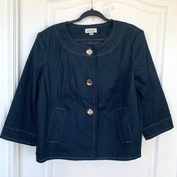 Abella Navy Blue Blazer - Picture 1 of 4